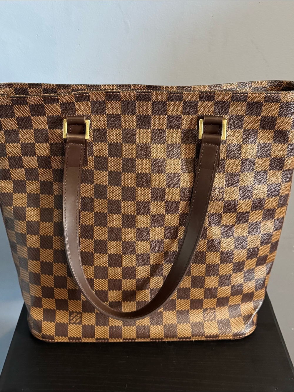 Louis Vuitton Damier Ebene canvas tote bag